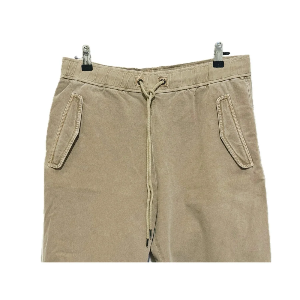 James Perse Mens Flight Pant Cropped Cotton Hemp Medium Beige Jogger Casual - Picture 3 of 7